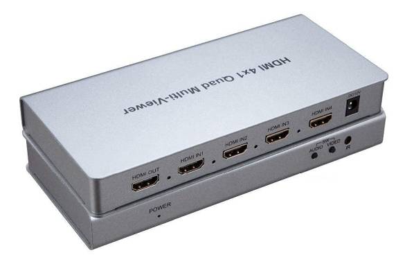 HQMS4/1 HDMI Switch 4 in 1 Out with Quad Multi Viewer - 0