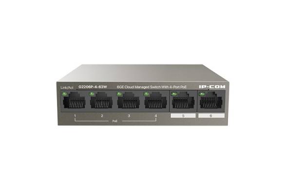 G2206P-4-63W 6GE Cloud Managed Switch With 4-Port PoE - 0