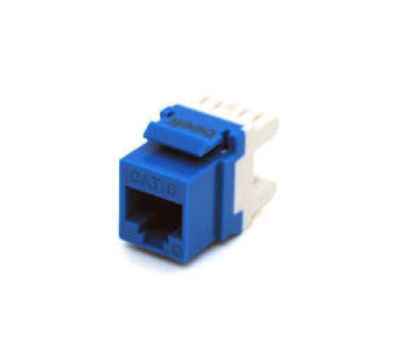 KJC6180B UTP CAT6 180 DERECE KEYSTONE JACK MAVI - 0