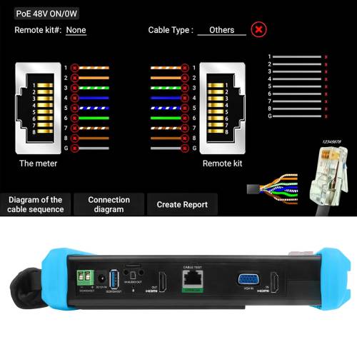 NF-716ADHS PRO All-in-one IPC CCTV Camera Tester - 3