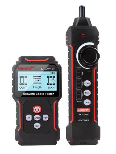 NF-8209S Network Cable Tester and Tracer with Anti-jamming Porbe, Crimp, PoE Port - 0