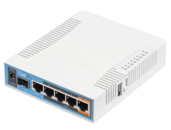 RB962UiGS-5HacT2HnT - MikroTik hAP AC 5 Port 1 SFP Gigabit Acces point Router - 0