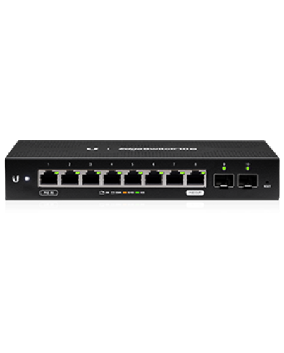 UBNT-ES-10X - UBNT Edge Switch 10X 8 Port Gigabit ve Fiber Destekli yönetilebilir Switch - 0