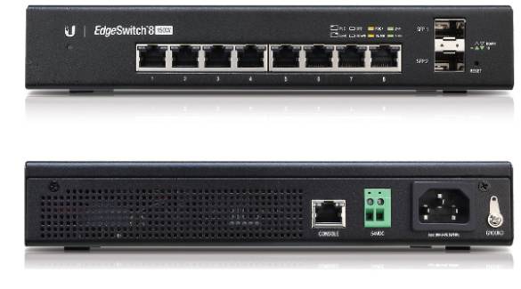 UBNT ES-8-150W - UBNT Edge Switch 8-150W 8 Port 2 SFP Gigabit Yönetilebilir PoE Switch - 0