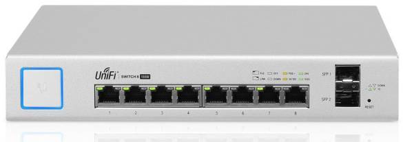 UBNT UniFi US-8-150W - UBNT UniFi Switch 8 Port 150W PoE+ Layer3 Yönetilebilir Switch - US-8-150W - 0